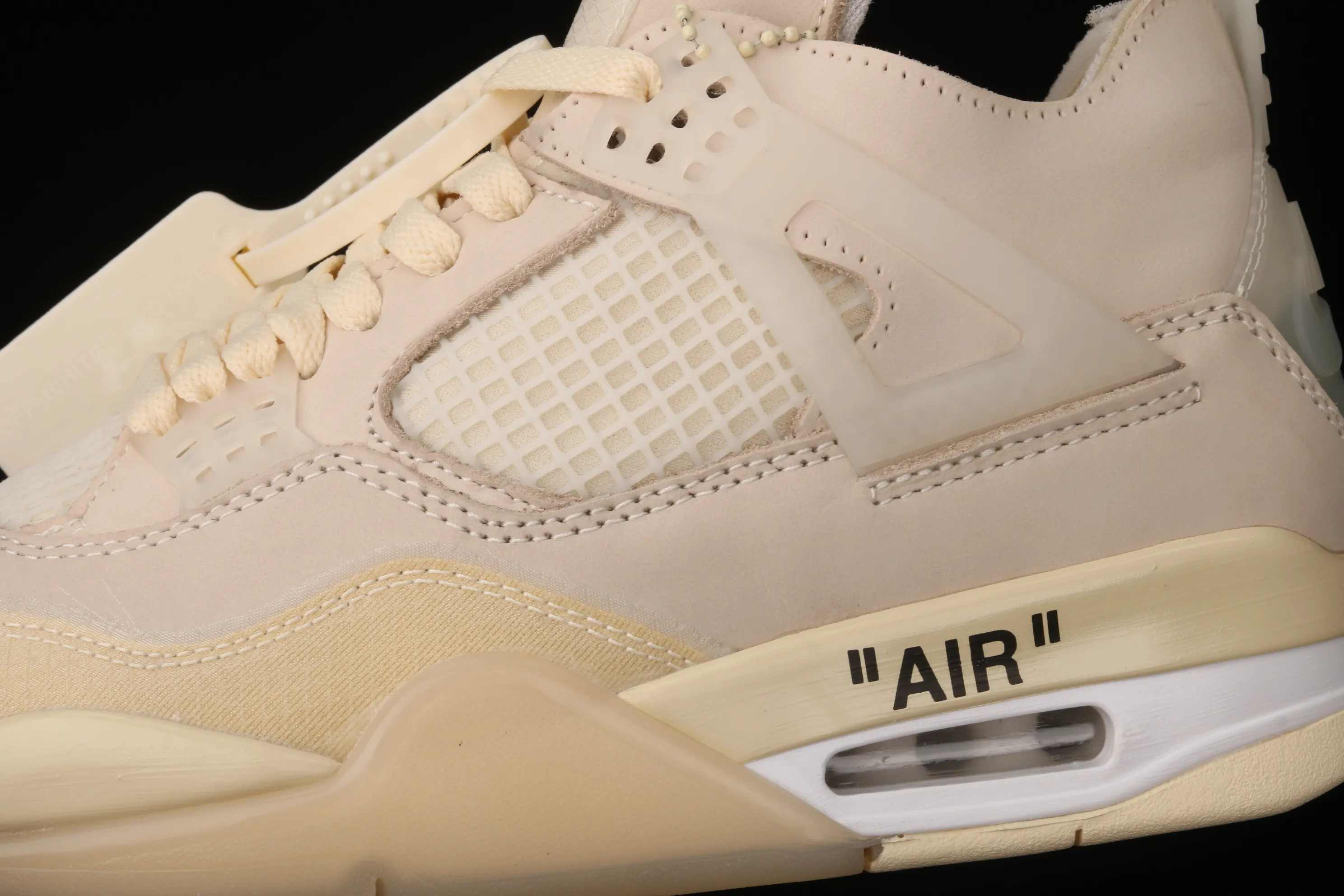 All categories Air Jordan Jordan series basketball shoes Air Jordan 4 pure original OF x Air Jordan 4 Retro "Cream/Sail" AJ4 Joe 4 mid-top retro casual sports culture basketball shoes CV9388-100